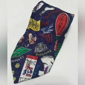 Vtg '92 Nicole Miller *92 Mens & Womens Open *60"Lx4"W *Silk